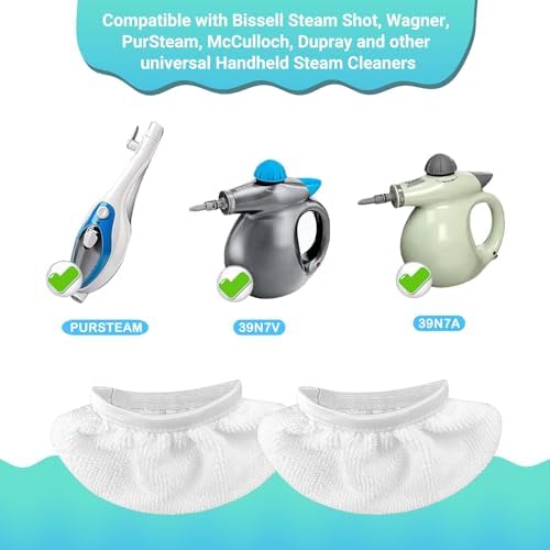ZANHIX 8-Piece Steam Mop Pads for Handheld Steam Cleaners