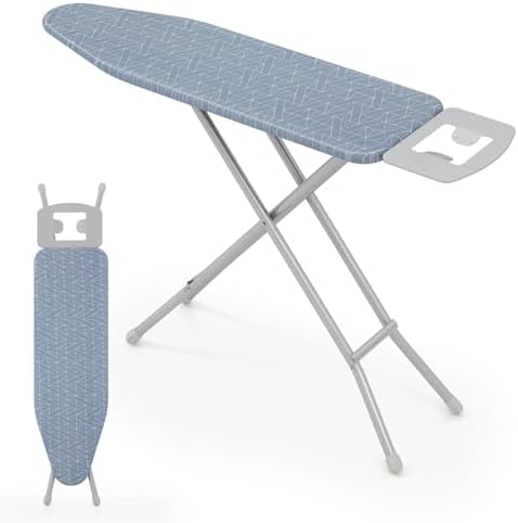 Giantex 7 Adjustable Heights Foldable Ironing Board wCarbon Steel Heat Resistant Folding Design