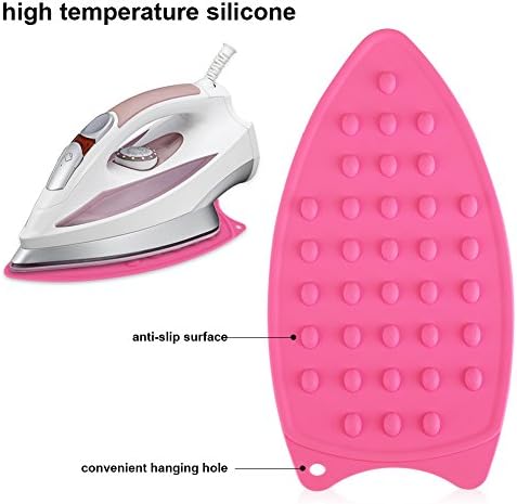 Iron Pad Multipurpose silicone heat rest pad for Cooking Days Rose Red