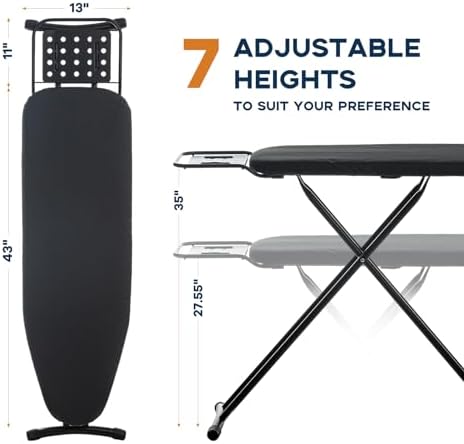 RAINHOL Heat-Resistant Extra Thick and-Sturdy Ironing Board