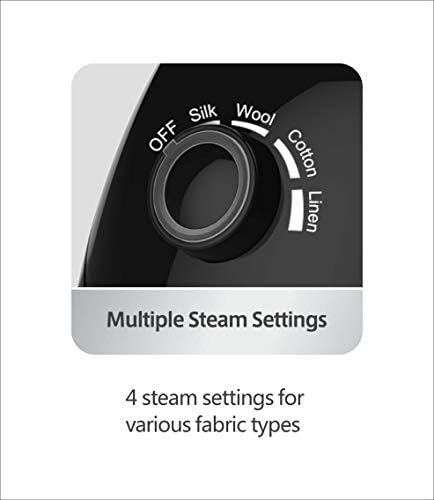 SALAV Garment Steamer with 1500W Power and 4 Steam Settings Black