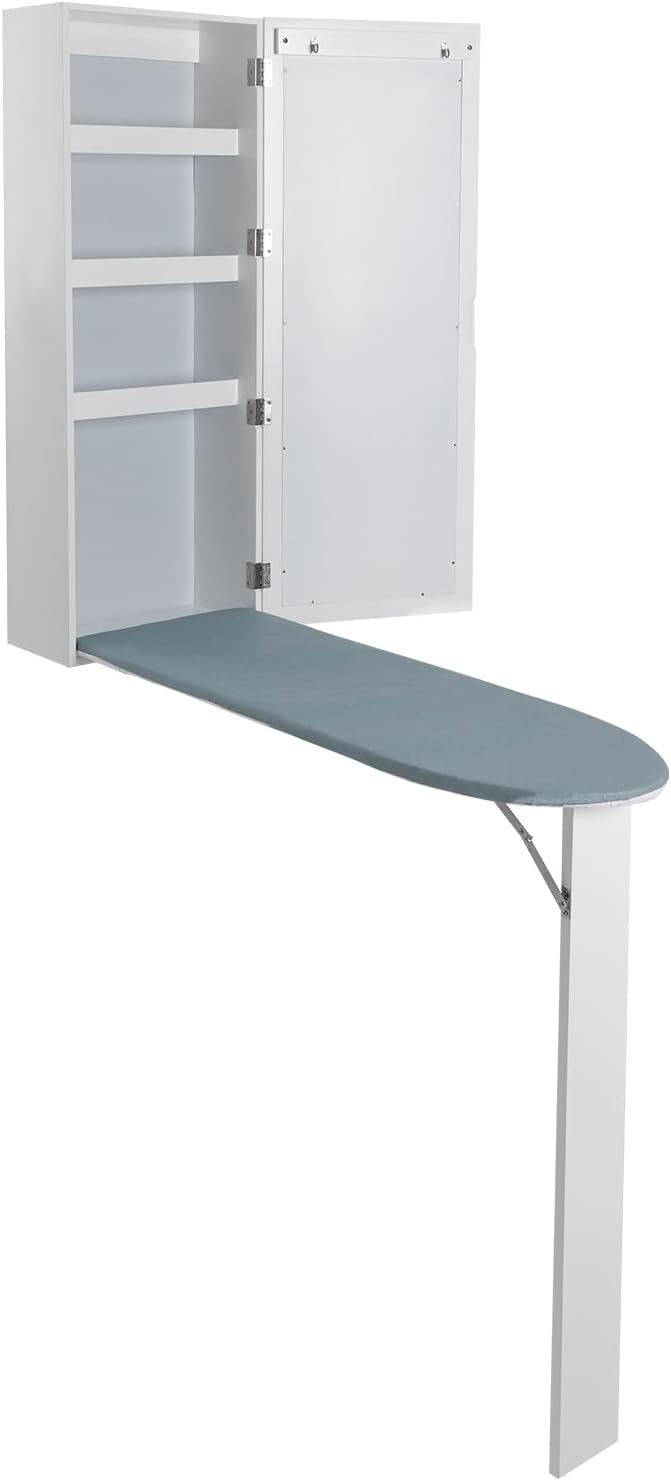 Wall Ironing Board Cabinet White