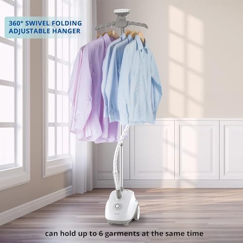 SALAV 1500W garment steamer with 4 settings stainless steel plate