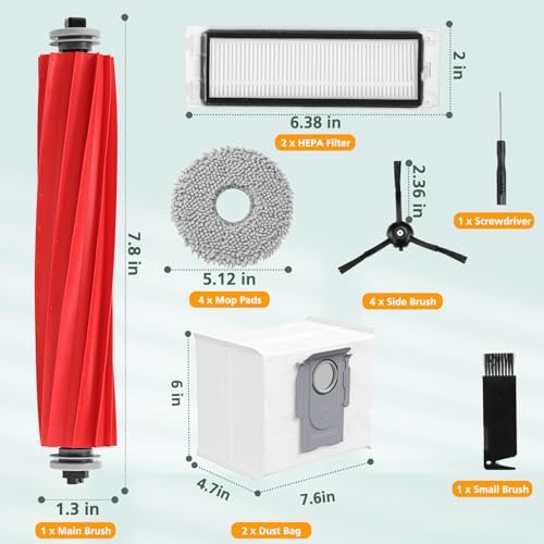 15-Piece Replacement Kit for Q Revo Robot Vacuum