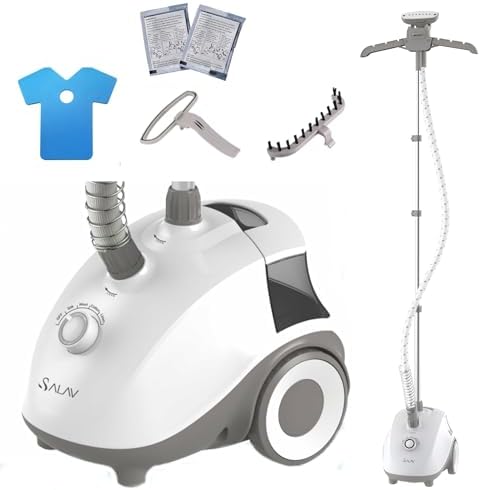 SALAV 1500W garment steamer with 4 settings stainless steel plate