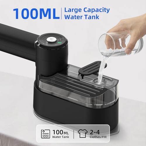 Travel Steamer Iron - 1000W Portable Mini Clothes Steamer Black