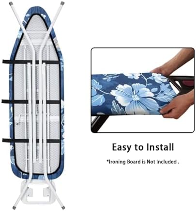 Qznuberone Stain-Resistant Ironing Board Cover for 13-16x52-55 inch Boards