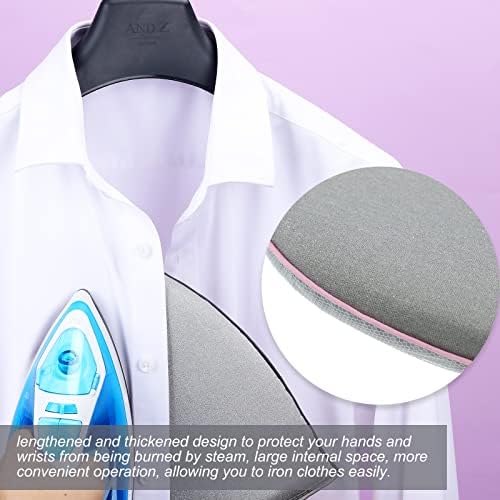 CHENGU 2-Piece Steam Ironing Gloves with Finger Loop and Heat Resistant Boards