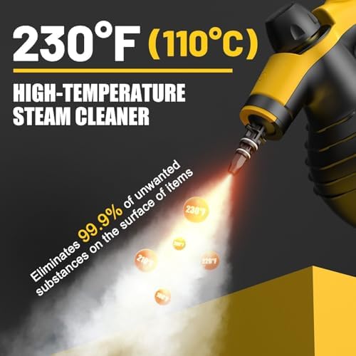 STEAMIFY Pressurized Handheld Steam Cleaner with 10pcs Accessories Safety Lock 1