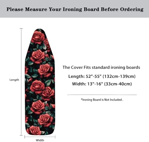 Red Rose Ironing Board Cover Make Them Last Longer