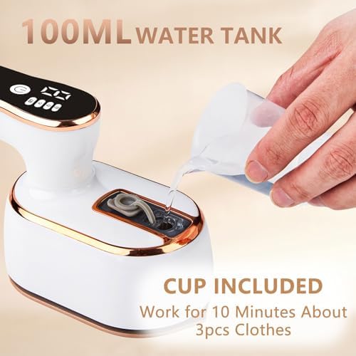 Tenhitoys Travel Steamer Iron Quick Steam LED Display 100ml Tank