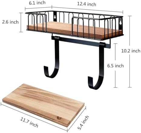 TJMoree Wall Mount Ironing Hanger Black