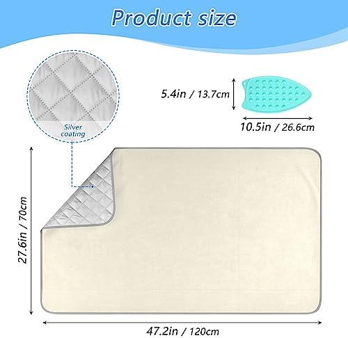 Beige Heat-Resistant Ironing Mat Pad