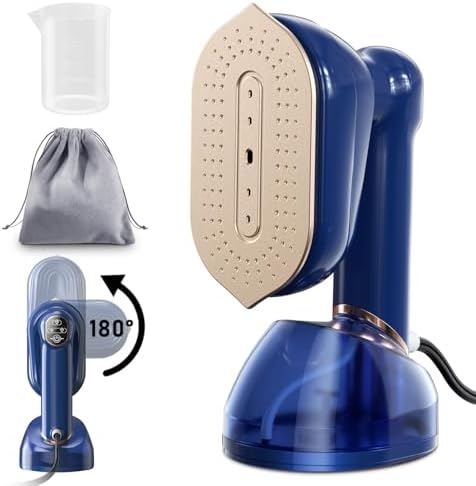 Compact Travel Steamer for Clothes 180 Rotation 1050W Effortless WRinkle Removal