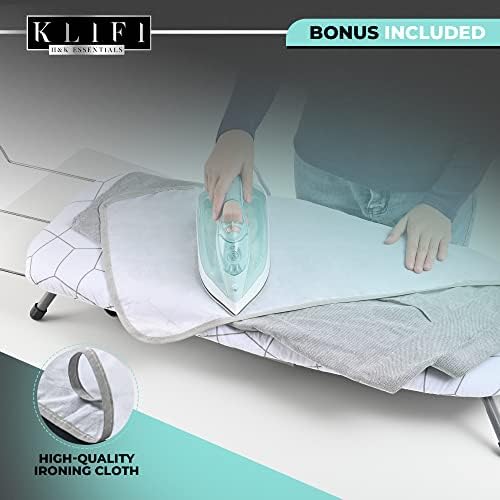 KLIFI Small Wall-Mounted Ironing Board Foldable and Compact for Easy Use
