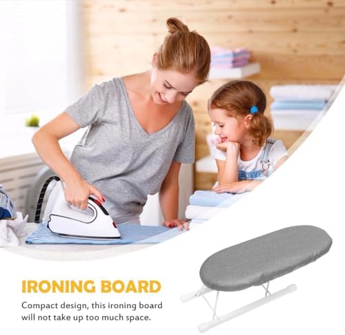 Compact tabletop ironing board for small spaces