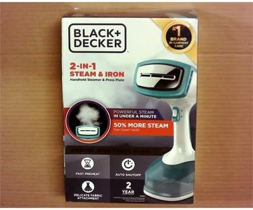 Stylish BlackDecker Garment Steamer WhiteTeal