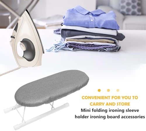 Compact tabletop ironing board for small spaces
