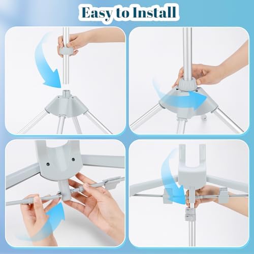 CINPIUK garment steamer rackAdjustable Metal Steamer Rack for ClothesGrey