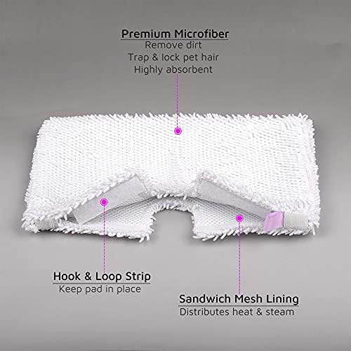 Flammi Steam Pocket Mop Replacement Pads 4 Pack for Shark Models