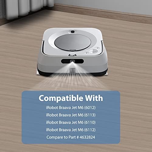 30-Pack Disposable Microfiber Deep-Clean Pads for iRobot Braava Jet M6 Soft Scratch-Free