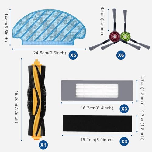 Mop Cloth Set for Ecovacs Deebot Ozmo brushes MPRP
