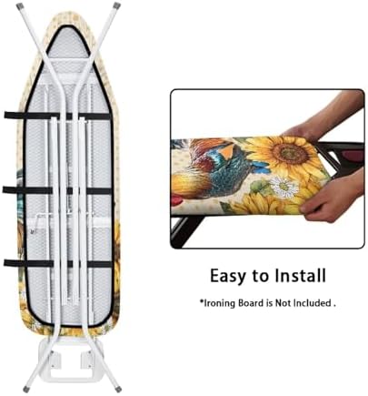 Resilient Stylish Chicken Sunflower Ironing Board Cover