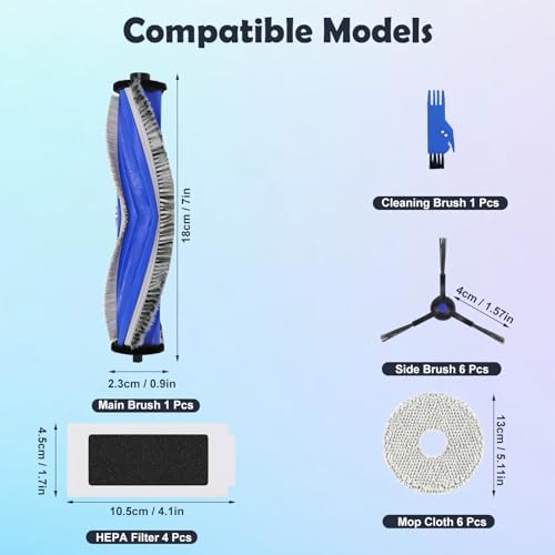 18-Piece Replacement Kit for ECOVACS T30S T30S Ai ID 12345