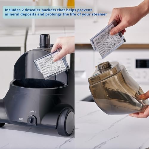 SALAV 1500W garment steamer with 4 settings stainless steel plate