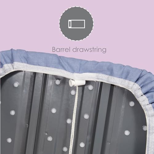 Ironing Board Cover and Pad with Premium 100 Cotton and 6mm Stain-Resistant