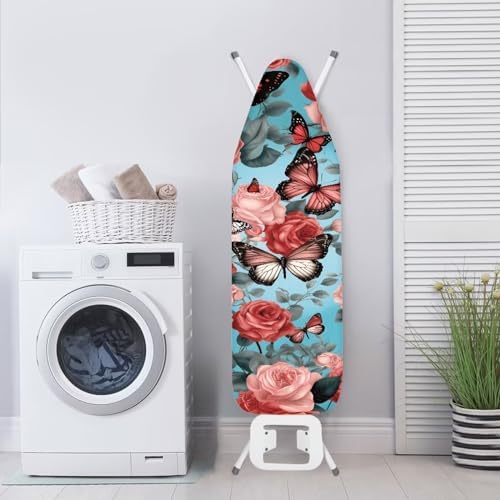 Hinthetall Floral Butterfly Ironing Board Cover