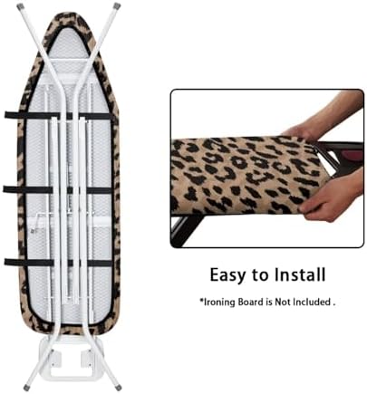 Seanative Premium Brown Leopard Ironing Board Cover