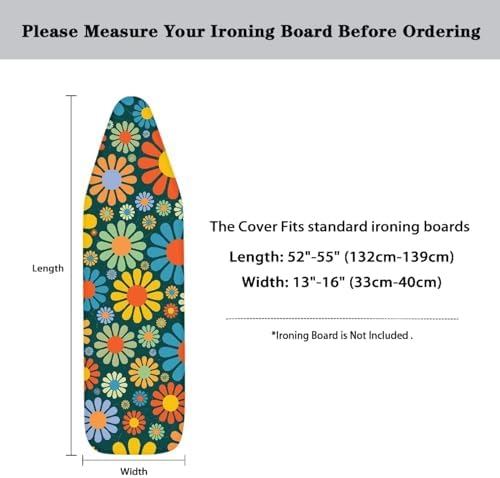 Space-Saving 54x15-inch Ironing Board Cover with Heat-Resistant Design
