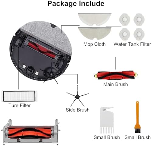 Dentego Replacement Parts for Roborock S6 E4 Durable Easy to Use