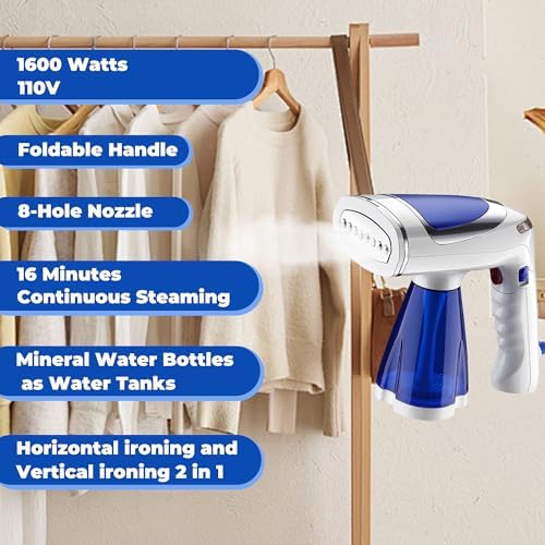 Effortlessly Remove Wrinkles with the GRETMIX Portable Clothing Steamer