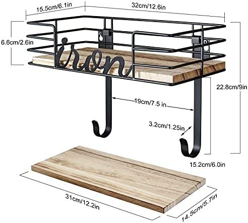 TJMOREE Hanger - Large Storage With Removable Ironing Board Holder