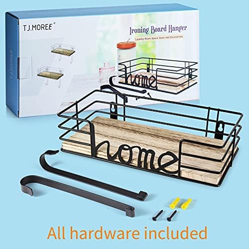 TJMOREE Wall-Mounted Ironing Board Hanger with Large Storage