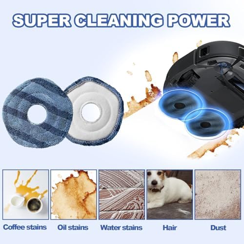 8-Piece Reusable Mop Cloths for Eufy X10 Pro X9 Pro Omni