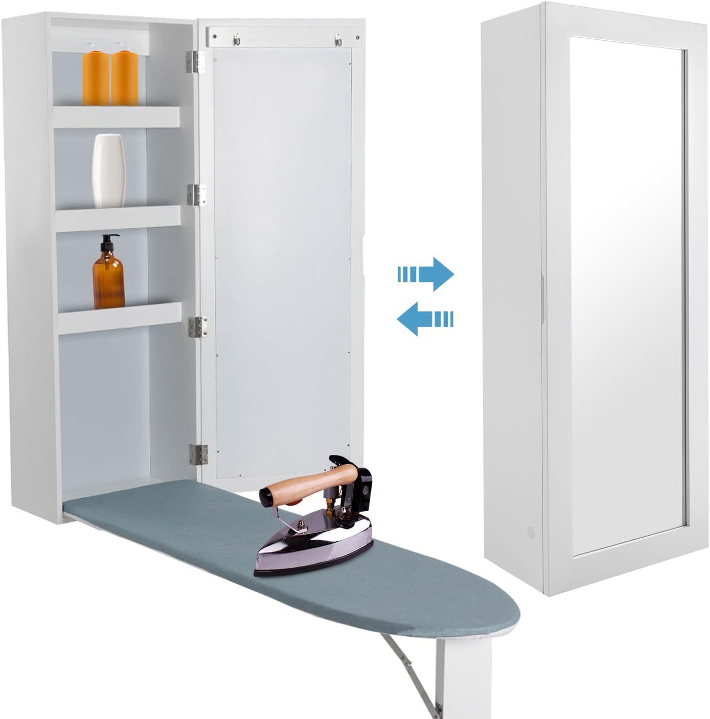 Durable Folding Ironing Board Cabinet for Small Spaces
