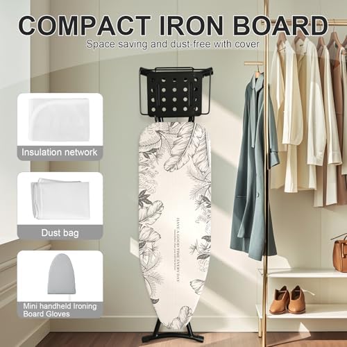 Foldable Ironing Board Adjustable Height White