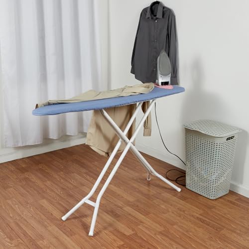 Ironing Board Cover and Pad with Premium 100 Cotton and 6mm Stain-Resistant