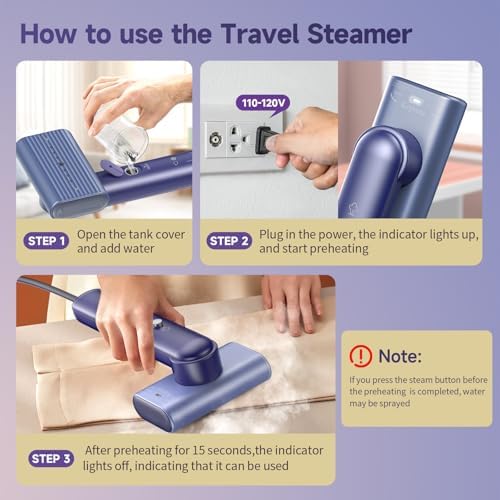 Kepwaa 1200W Steam Iron Compact Fast for Travel