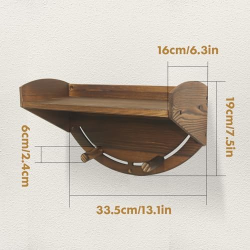 Ironing Board Holder Wall Mount T Y Shaped Brown