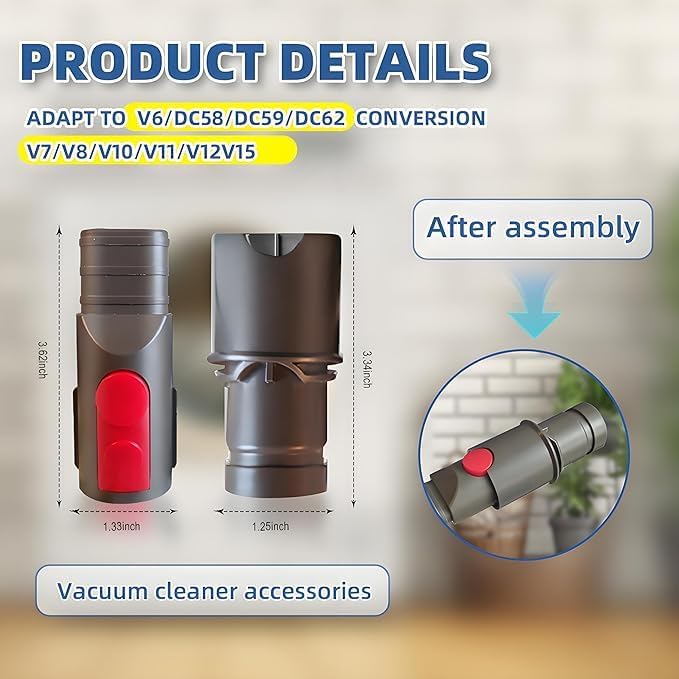 Smartient Attached Kit for Dyson V7V8V9 V11 V12 V15 V10 V6DC