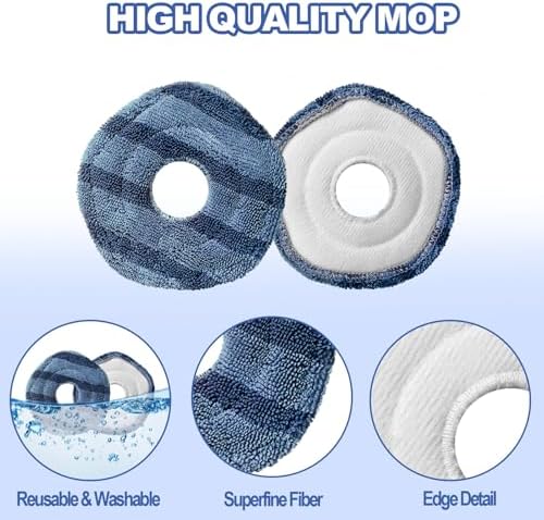 8-Piece Reusable Mop Cloths for Eufy X10 Pro X9 Pro Omni