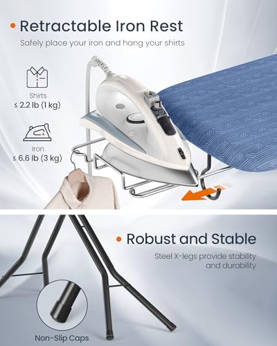 High-Adjustable Durable Stylish Foldable Ironing Board for Home Laundry Use