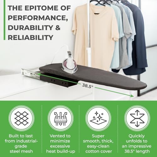 Built-in Retractable Ironing Board for Closets