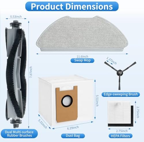 BUXEBUXReplacement Parts for AIRROBO T20 Robot Mop Cleaner