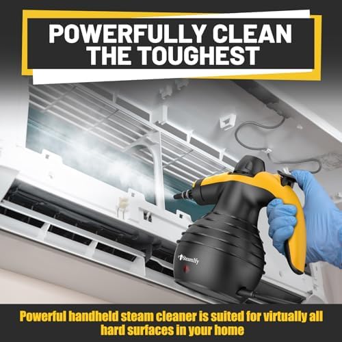 STEAMIFY Pressurized Handheld Steam Cleaner with 10pcs Accessories Safety Lock 1