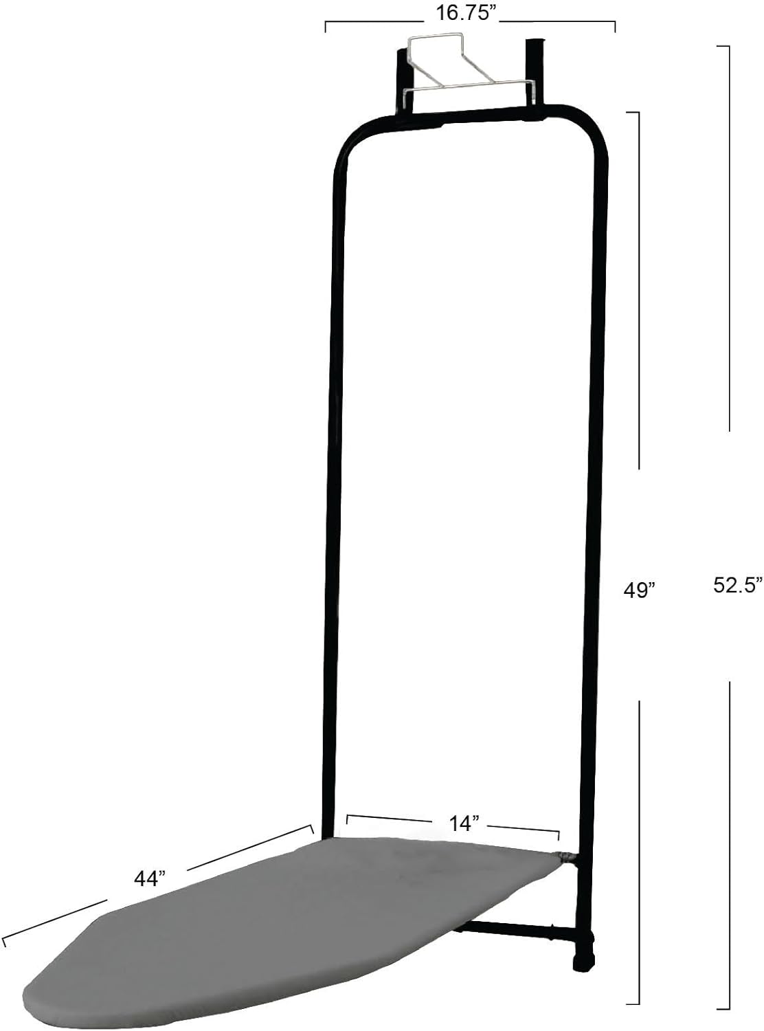 Over the Door Ironing Board Matte Black compact solution for ironing